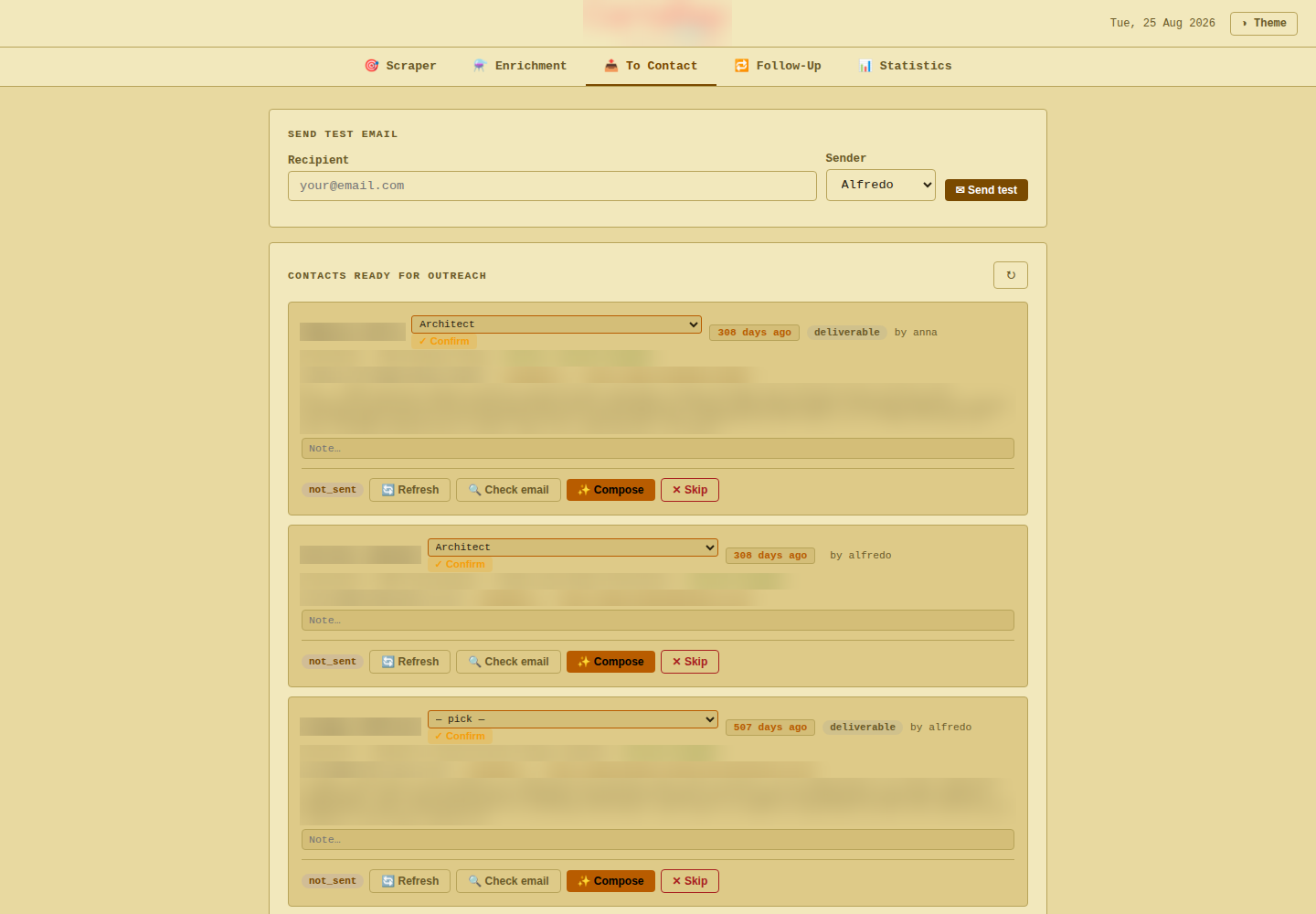 Contacts ready for outreach, enriched and queued automatically